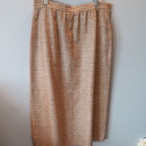 Vintage Wilson's wool silk blend tan midi Skirt